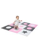 Puzzle piankowe mata dla dzieci 180x180cm 9 elementów szaro-różowa  Edukacyjne zabawki KX4506_1-IKA 6