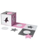 Puzzle piankowe mata dla dzieci 180x180cm 9 elementów szaro-różowa  Edukacyjne zabawki KX4506_1-IKA 10