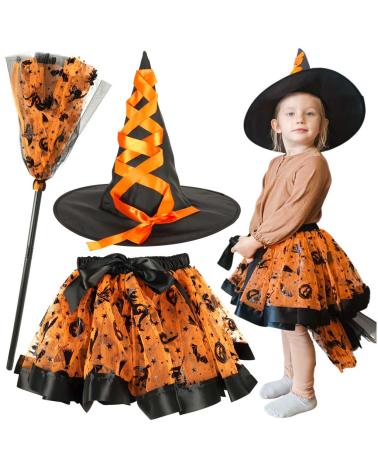 Kostium strój czarownica wiedźma 3 elementy pomarańczowy  Pozostałe zabawki dla dzieci KX4431-IKA 1