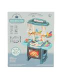 Kuchnia plastikowa dla dzieci z oświetleniem i kranem niebieska  Edukacyjne zabawki KX4306-IKA 9