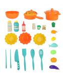 Kuchnia plastikowa dla dzieci światła duża 44 elementy  Edukacyjne zabawki KX4303-IKA 2