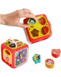 Zabawka edukacyjna interaktywna sensoryczna manipulacyjna kostka sorter klocków  Edukacyjne zabawki KX4291-IKA 7