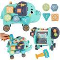 Słonik interaktywny montessori wbijak sorter klocki młotek 26cm  Edukacyjne zabawki KX4289-IKA 1