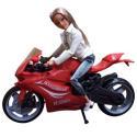 Lalka na Motorze Sportowym Ścigaczu Motor Czerwony  A1 INNY Samochody i pojazdy 23654-CEK 6