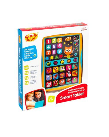 Dotykowy Smart Tablet Kot Ignacy uczy quizy mówi po polsku SMILY Edukacyjne zabawki 23740-CEK 1
