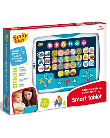 Dotykowy Smart Tablet  zdobywam wiedzę o zwierzętach SMILY Edukacyjne zabawki 23741-CEK 1