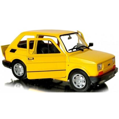 WELLY MALUCH FIAT 126P 1:21 SAMOCHÓD KOLEKCJONERSKI ŻÓŁ WELLY Samochody i pojazdy 23837-CEK 1