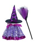 Kostium strój czarownica wiedźma 3 elementy fioletowy  Pozostałe zabawki dla dzieci KX4431_1-IKA 2