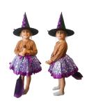 Kostium strój czarownica wiedźma 3 elementy fioletowy  Pozostałe zabawki dla dzieci KX4431_1-IKA 9
