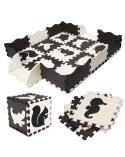Puzzle piankowe mata kojec dla dzieci 25 elementów czarno-białe  Dekoracje i ozdoby KX6270-IKA 2