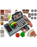 Edukacyjna sklepowa kasa fiskalna - mikrofon, waga, koszyk, akcesoria  Zabawki AGD 888H-KJA 11