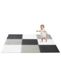 Puzzle piankowe mata dla dzieci 180x180cm 9 elementów szaro-kremowa  Edukacyjne zabawki KX4505-IKA 6