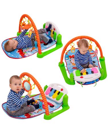 Mata Edukacyjna dla niemowląt 3w1 zwierzaki + pianinko  Edukacyjne zabawki KX9885-IKA 1