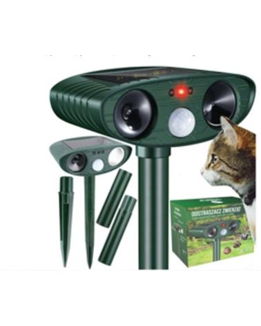 Odstraszacz solarny kretów na gryzonie kuny koty ptaki myszy szczury ultradźwięki  Akcesoria ogrodowe KX4063-IKA 1