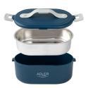 Adler AD 4505 blue Pojemnik na żywność  podgrzewany lunch box zestaw pojemnik separator łyżeczka 0,8L 55W  Akcesoria kuchenne KX