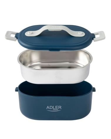 Adler AD 4505 blue Pojemnik na żywność  podgrzewany lunch box zestaw pojemnik separator łyżeczka 0,8L 55W  Akcesoria kuchenne KX