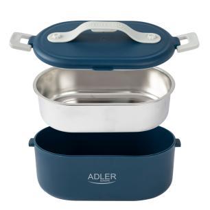 Adler AD 4505 blue Pojemnik na żywność  podgrzewany lunch box zestaw pojemnik separator łyżeczka 0,8L 55W  Akcesoria kuchenne KX