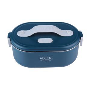 Adler AD 4505 blue Pojemnik na żywność  podgrzewany lunch box zestaw pojemnik separator łyżeczka 0,8L 55W