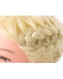 Główka głowa treningowa fryzjerska naturalne włosy blond  Akcesoria zdrowotne KX6961_1-IKA 5