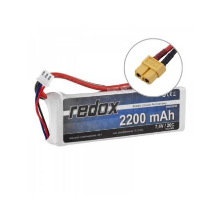 Pakiet Akumulator Redox LiPo 7,4V 2200mAh 20c Redox Akumulatory i ogniwa 5903754000706-KJA 1