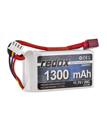 Pakiet Akumulator Redox LiPo 11,1V 1300mAh 20c Redox Akumulatory i ogniwa 5903754000607-KJA 1