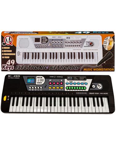 Keyboard MQ-4919 Organki, 49 Klawiszy, Mikrofon  Edukacyjne zabawki MQ-4919-KJA 1