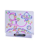 Magiczna, Podświetlana Tablica Do Malowania Rysowania + Okulary 3D KOSMOS  Plastyczne zabawki YM124-KJA 3