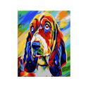 OBRAZ MALOWANIE PO NUMERACH RAMA 40x50cm BASSET HOUND - PIES W KOLORZE  Plastyczne zabawki LW2505-KJA 1