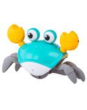 Uciekający Pełzający Krab, Interaktywna Zabawka, Świeci, Gra melodie Robot NIEBIESKI  Edukacyjne zabawki QC-1Y blue-KJA 3