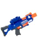 Karabin na piankowe strzałki pistolet bębenkowy+ celownik + 20 strzałek niebieski  Militarne zabawki KX6679-IKA 2