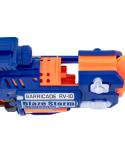 Karabin na piankowe strzałki pistolet bębenkowy+ celownik + 20 strzałek niebieski  Militarne zabawki KX6679-IKA 5