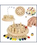 Gra logiczna memory chińczyk dopasuj kolory drewniana  Edukacyjne zabawki KX6212-IKA 5