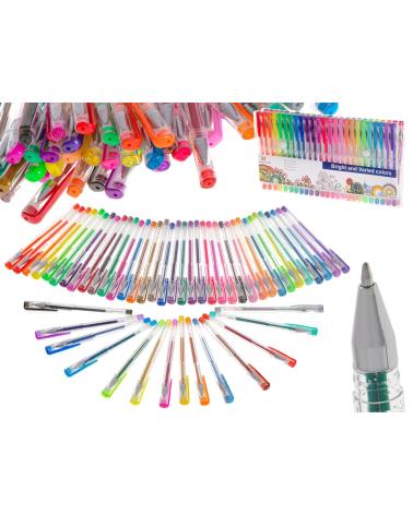 Długopisy żelowe kolorowe brokatowe zestaw 50szt.  Pozostałe artykuły szkolne KX5556-IKA 1