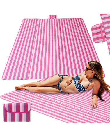 Mata plażowa koc piknikowy plażowy 200x200cm różowy  Pozostałe akcesoria ogrodowe KX4991-IKA 1