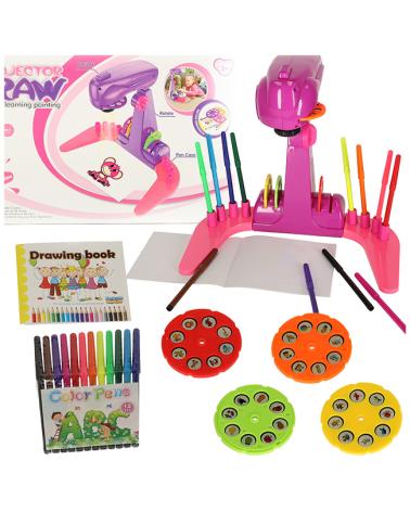Projektor rzutnik kalka do nauki rysowania dla dzieci slajdy fioletowy  Edukacyjne zabawki KX5148_1-IKA 1