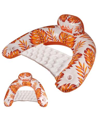 Krzesło do pływania fotel leżak hamak wodny pomarańczowy  Do pływania KX4911_1-IKA 1