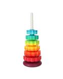 Wieża tęczowa piramida koła zębate spirala do układania  Edukacyjne zabawki KX4618-IKA 5