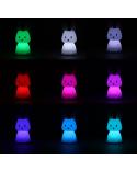Lampka nocna dla dzieci silikonowa 8 LED USB biała króliczek  Pozostałe artykuły pokoju dziecięcego KX4596-IKA 5