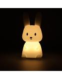 Lampka nocna dla dzieci silikonowa 8 LED USB biała króliczek  Pozostałe artykuły pokoju dziecięcego KX4596-IKA 8