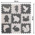 Puzzle piankowe mata dla dzieci 9 el. czarny-ecru  Edukacyjne zabawki KX5207_1-IKA 3