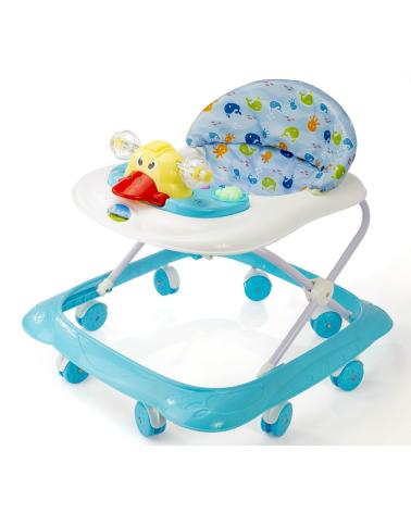 Chodzik dla dziecka jeździk kaczka niebieski  Edukacyjne zabawki KX7605_3-IKA 1