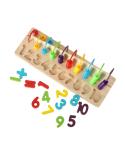 Liczydło drewniane sorter nauka liczenia cyfry  Edukacyjne zabawki KX6895-IKA 8
