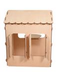 Domek drewniany dla dzieci z tablicą kredową i stolikiem 86 x 137 x 105 cm  Akcesoria turystyczne KX3831-IKA 5