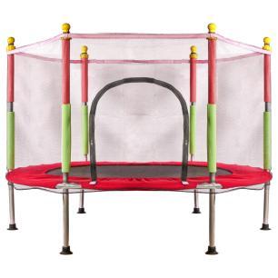 Trampolina ogrodowa dla dzieci siatka 140cm 55inch czerwona  Akcesoria turystyczne KX3936-IKA 1