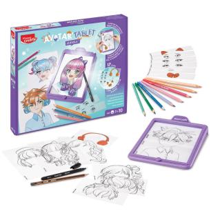 Tablet kreatywny do rysowania zestaw o tworzenia awatara Manga Creativ Maped  Pozostałe zabawki dla dzieci KX3555-IKA 1