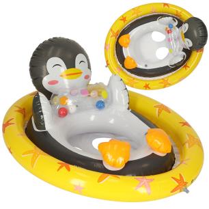 INTEX 59570 Kółko do pływania dla niemowląt koło pontonik dla dzieci dmuchany z siedziskiem pingwin max 23kg 3-4lata  Pozostałe 