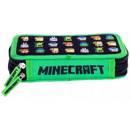 PIÓRNIK SZKOLNY DWUPOZIOMOWY MINECRAFT PODWÓJNY