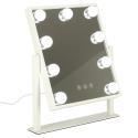 Lusterko do makijażu kosmetyczne podświetlane LED Hollywood z 9 żarówkami USB 25 x 30 cm  Pozostałe wyposażenie domu KX3942-IKA 