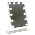Lusterko do makijażu kosmetyczne podświetlane LED Hollywood z 12 żarówkami USB 30 x 40 cm  Pozostałe wyposażenie domu KX3942_1-I