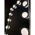 Lusterko do makijażu kosmetyczne podświetlane LED Hollywood z 12 żarówkami USB 30 x 40 cm  Pozostałe wyposażenie domu KX3942_1-I
